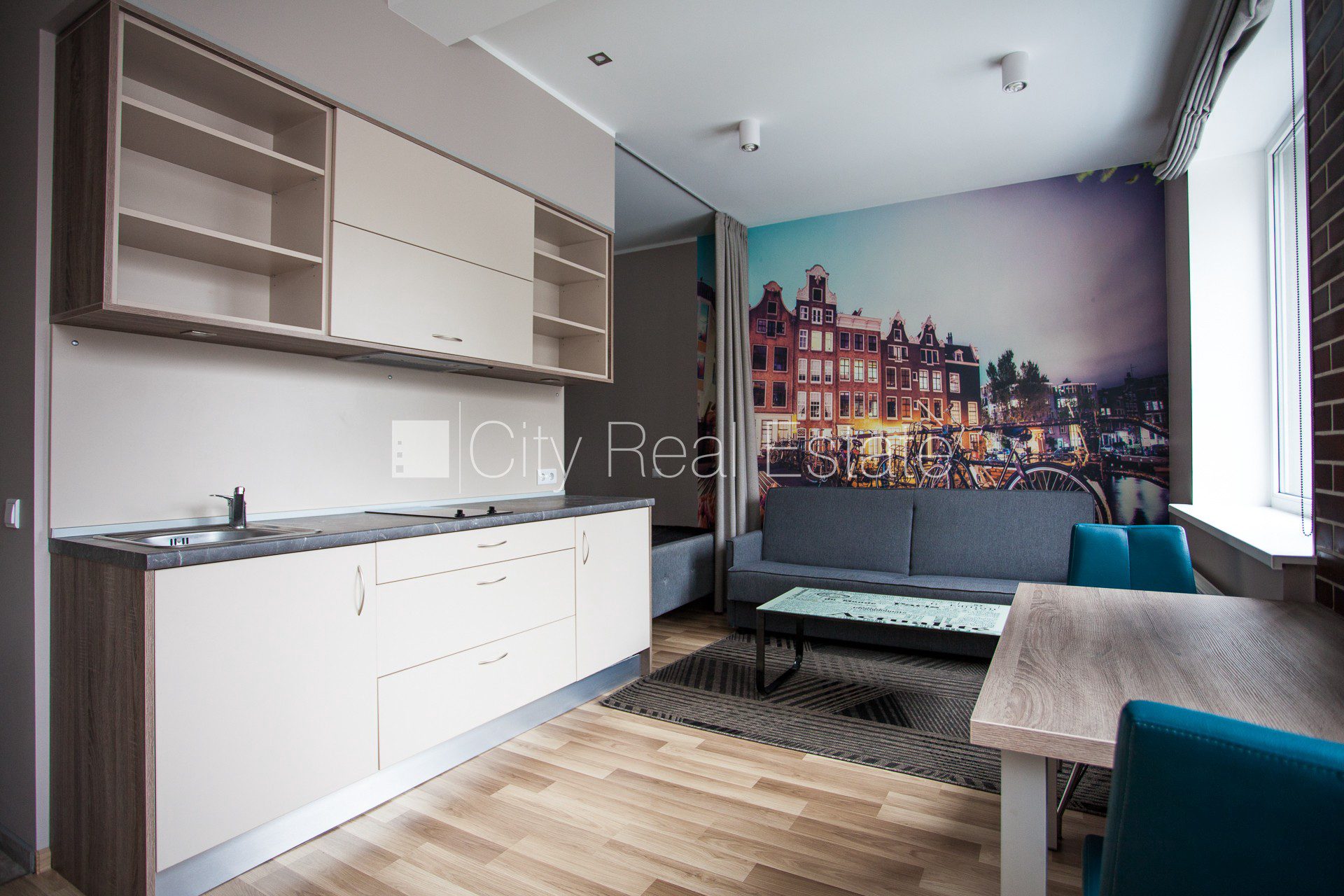 1-room apartment for rent in Riga, Šampēteris, 32 m², Photo 1 of 9