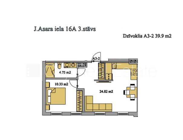 2-room apartment for sale in Riga, City Centre, 38 m², Photo 6 of 10